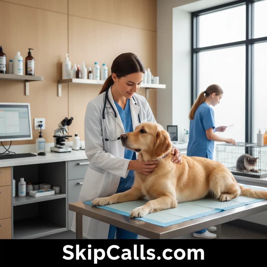 Veterinarian at work