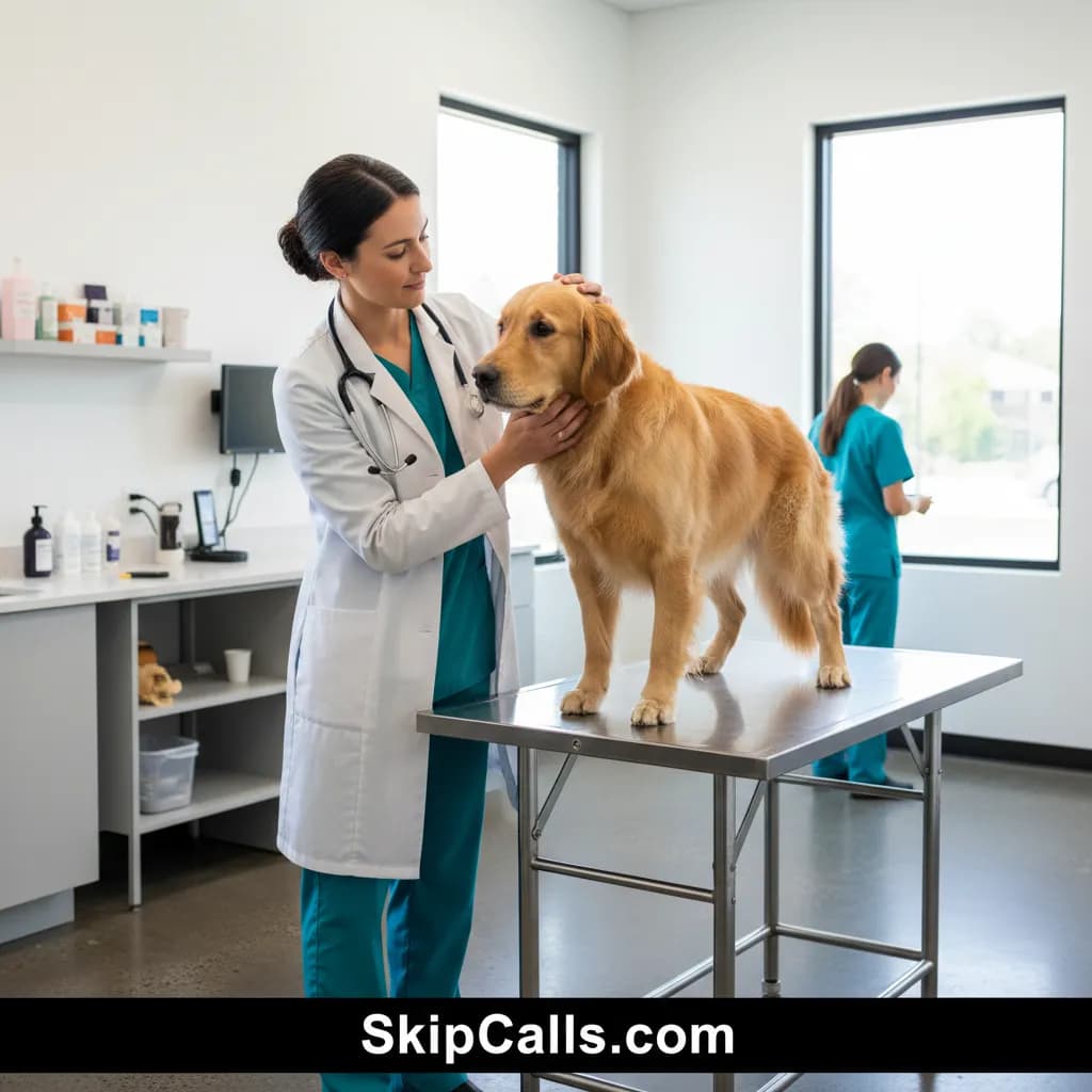 Veterinarian at work