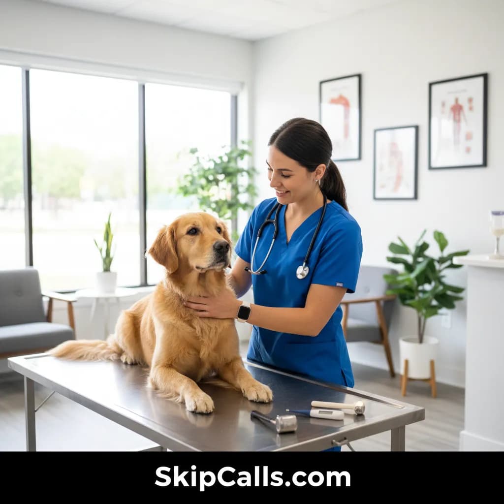 Veterinarian at work