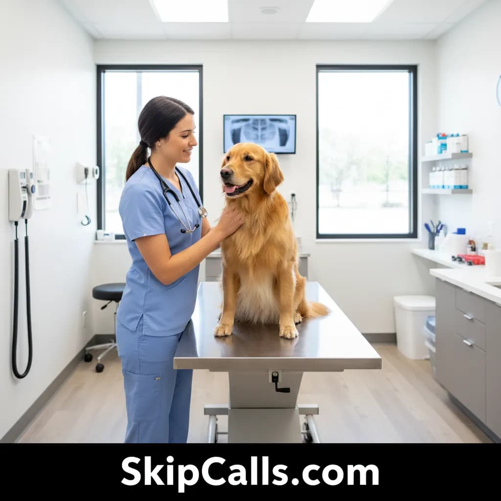 Veterinarian at work