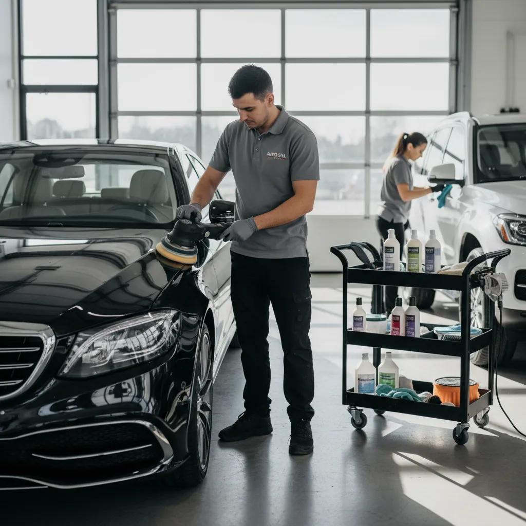 Auto Detailer at work