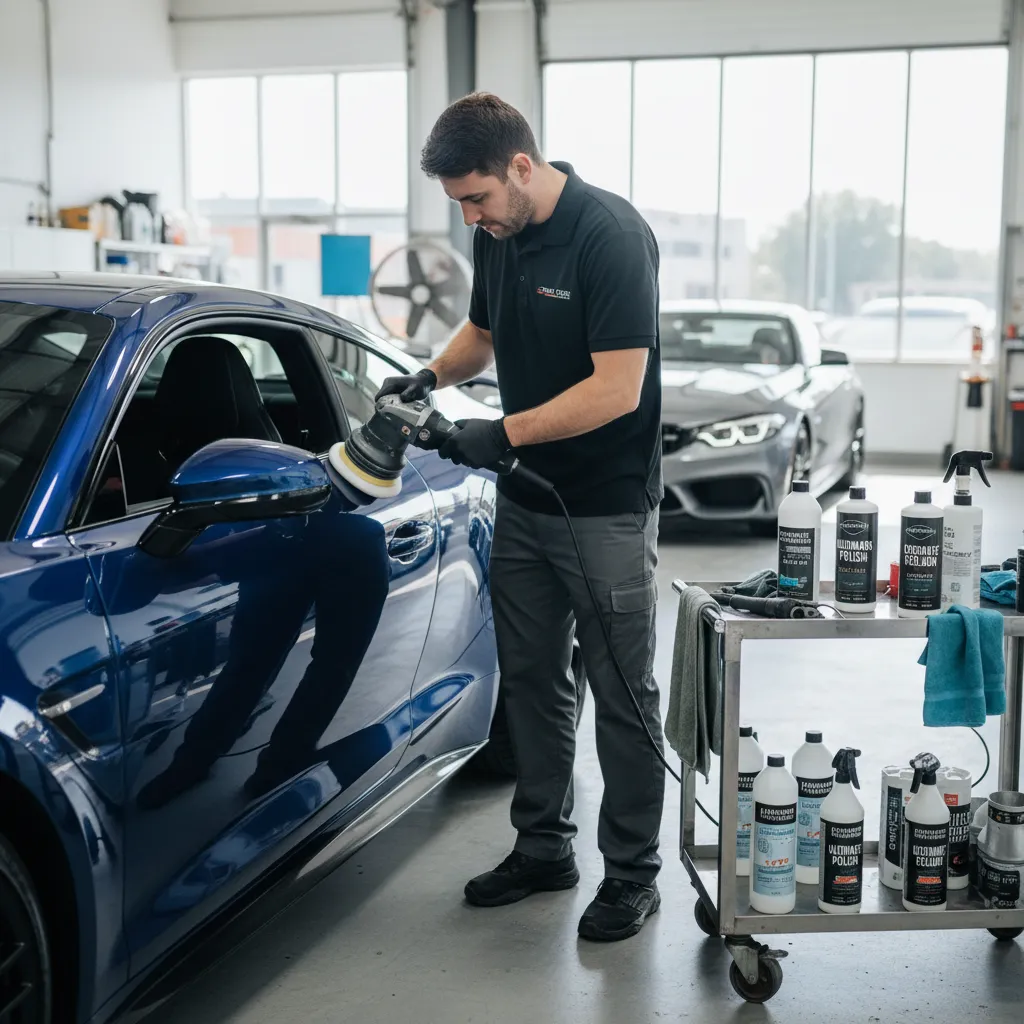 Auto Detailer at work