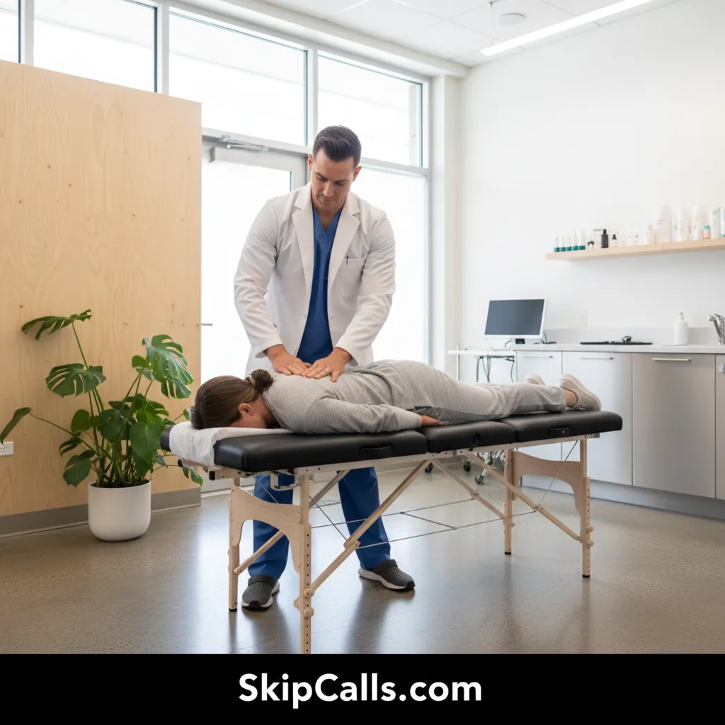 Chiropractor at work