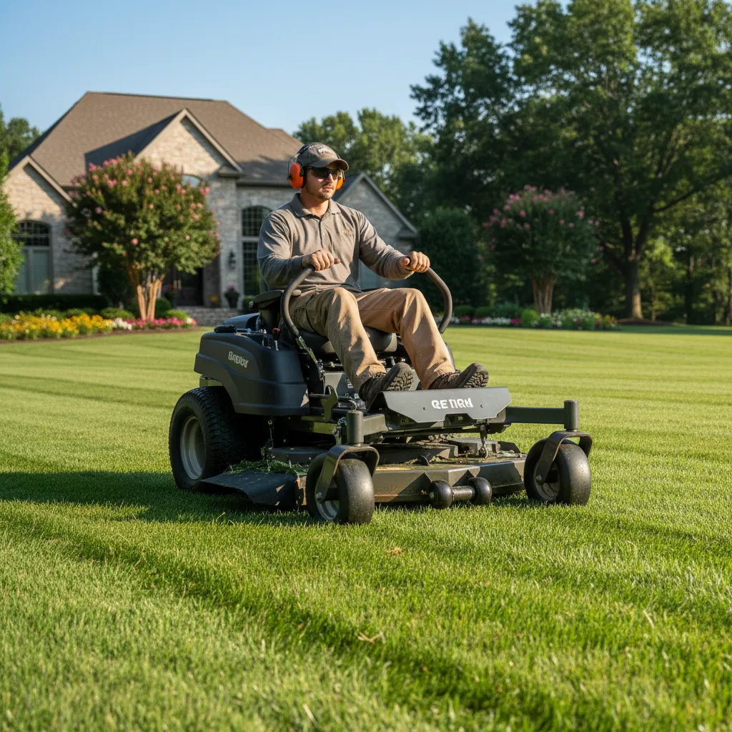 Lawn Care Professional at work