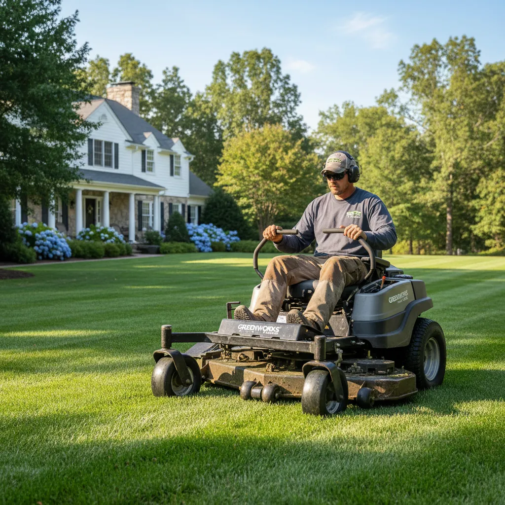 Lawn Care Professional at work