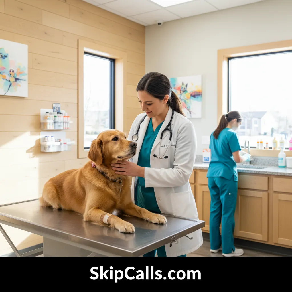 Veterinarian at work