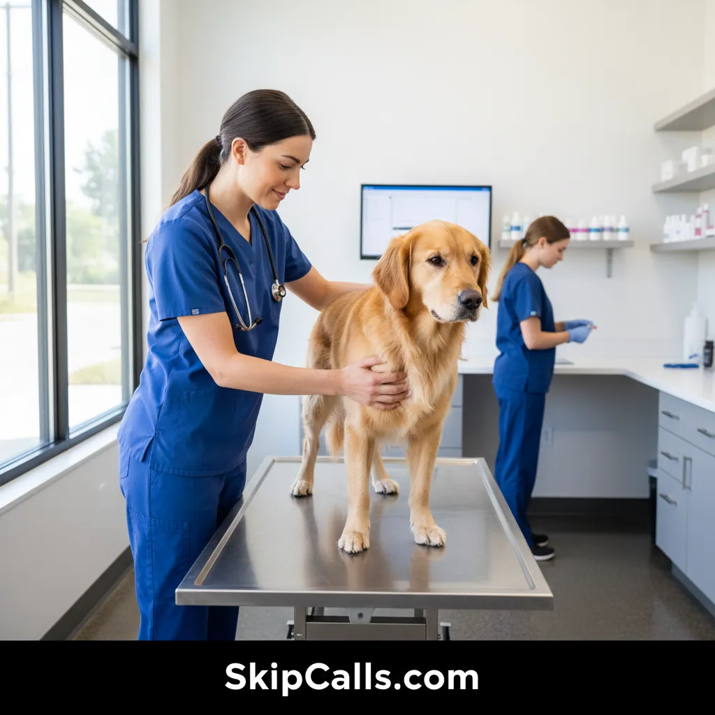 Veterinarian at work