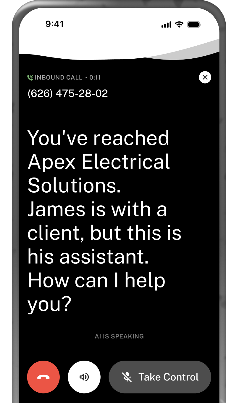 AI assistant answering call